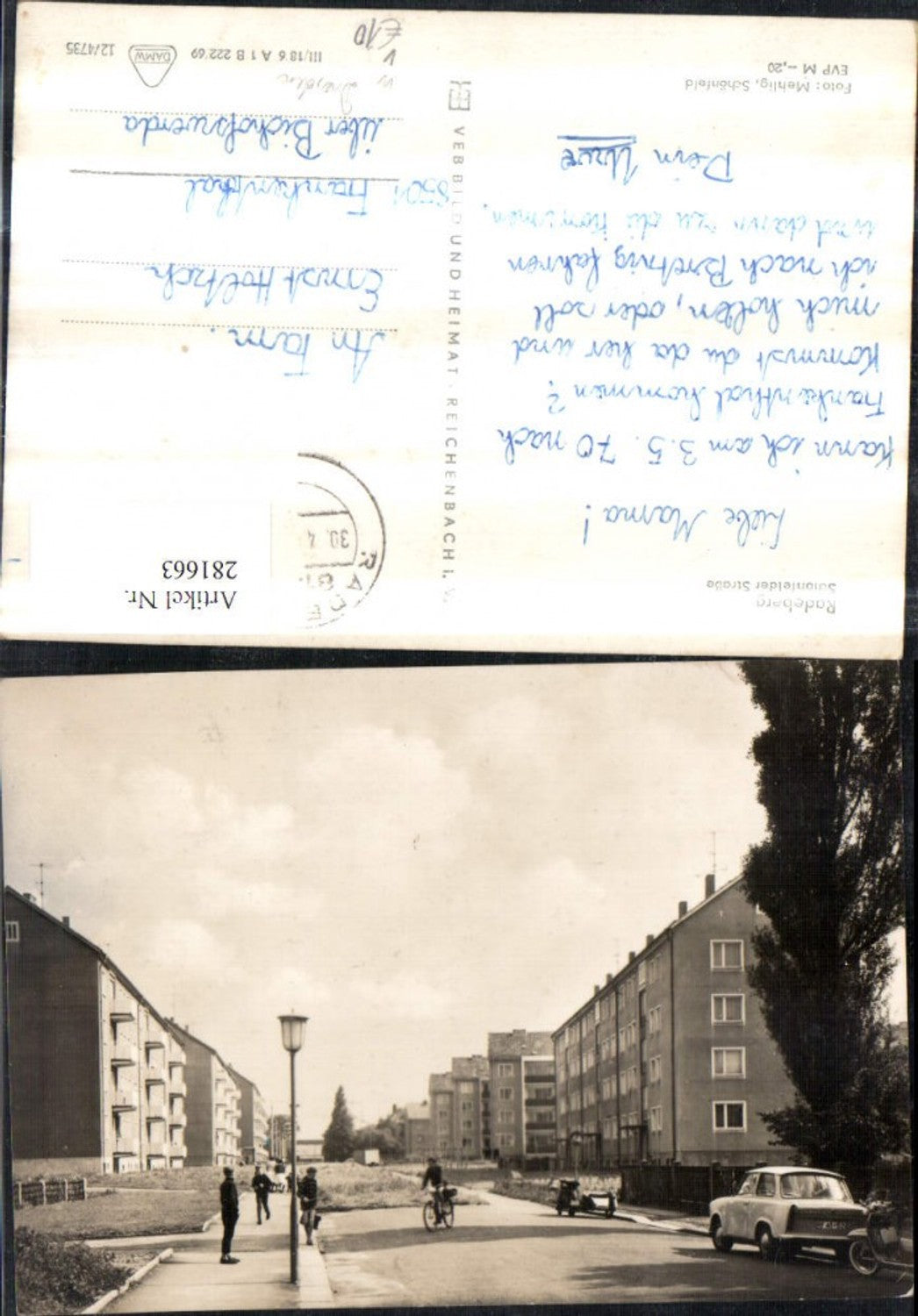281663, Radeberg Schönfelder Straße street view residential buildings pub VEB