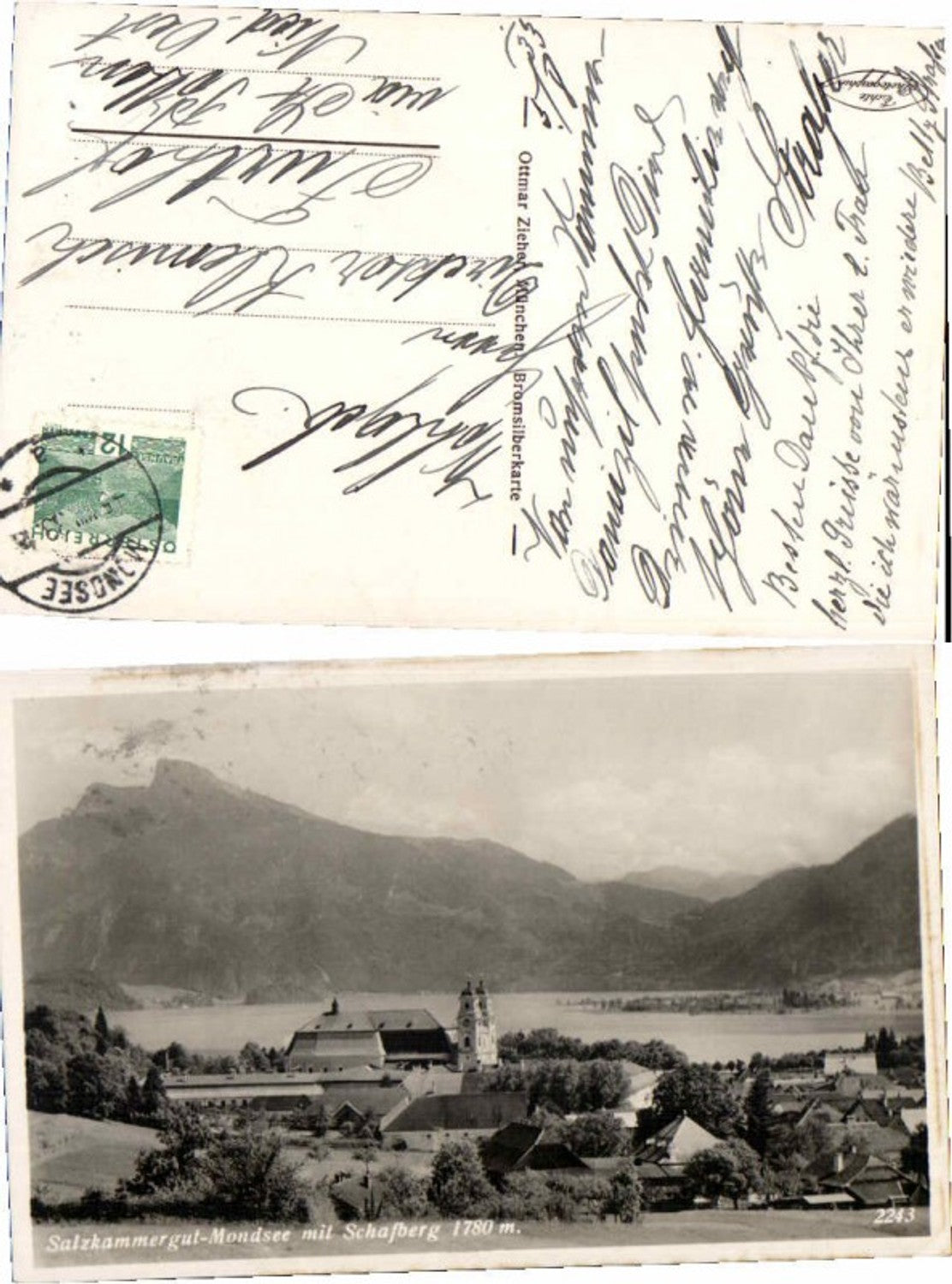 69035, Mondsee with Schafberg pub Zieher 2243