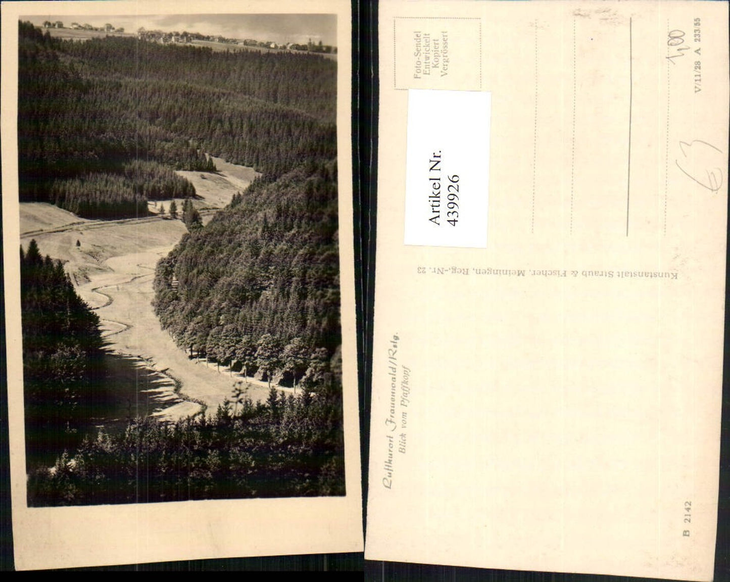 439926,Frauenwald am Rennsteig Blick vom Pfaffkopf Landschaft