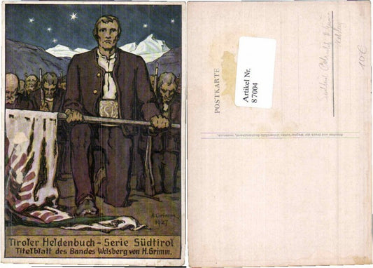 87004, South Tyrol Patriotism H. Grimm Hero Book Welsberg