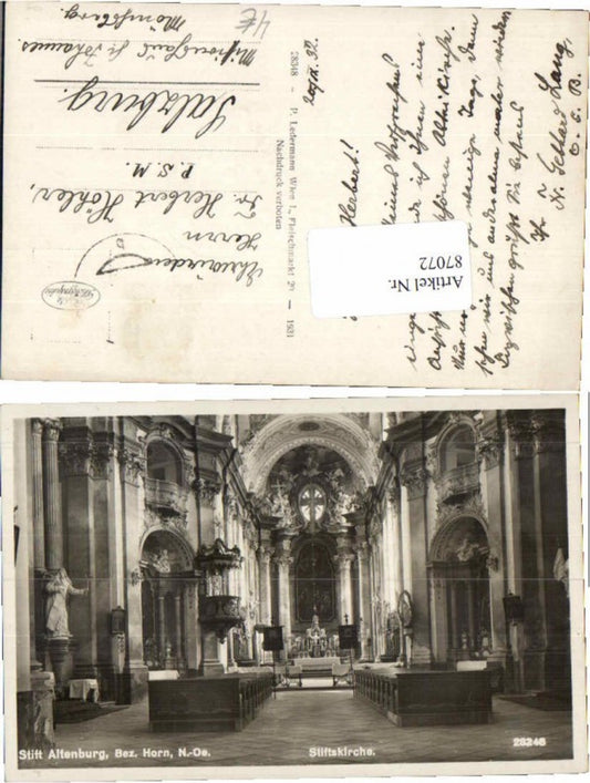 87072, Altenburg Abbey near Horn 1931