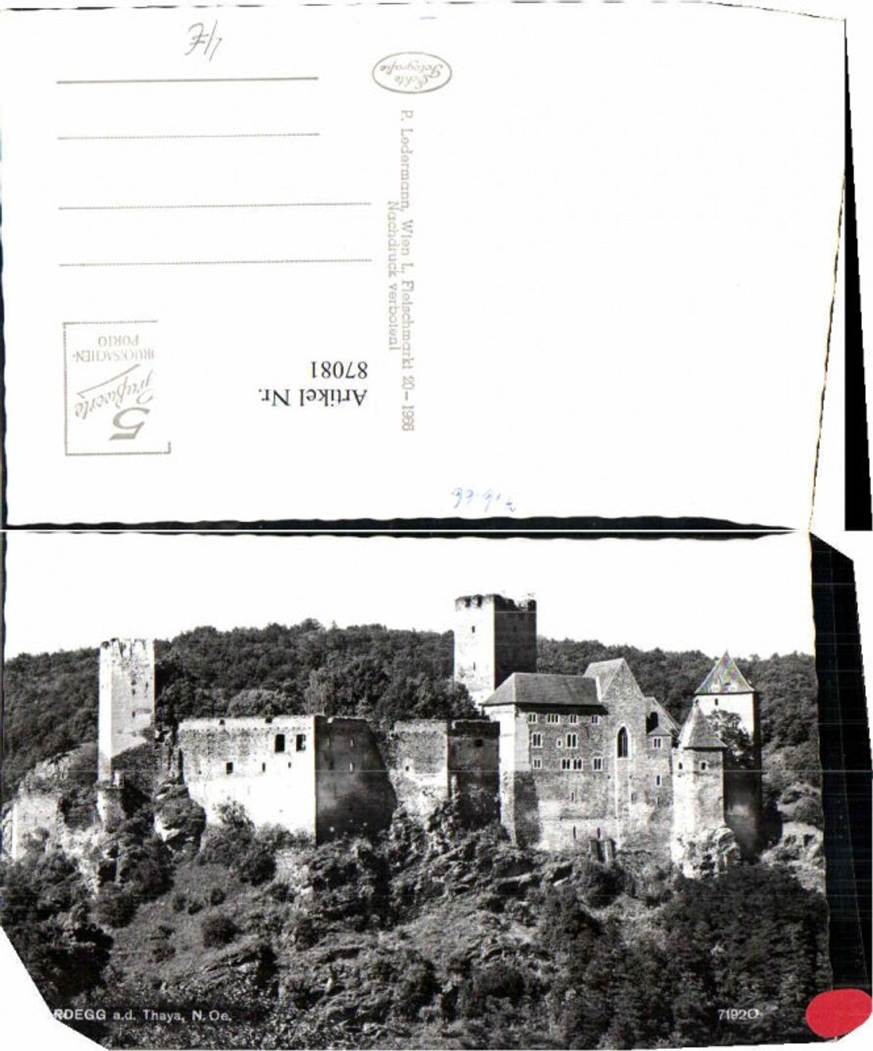 87081, Hardegg ad Thaya Ruine