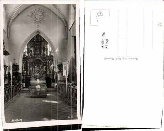 87159, Annaberg Church Interior Altar