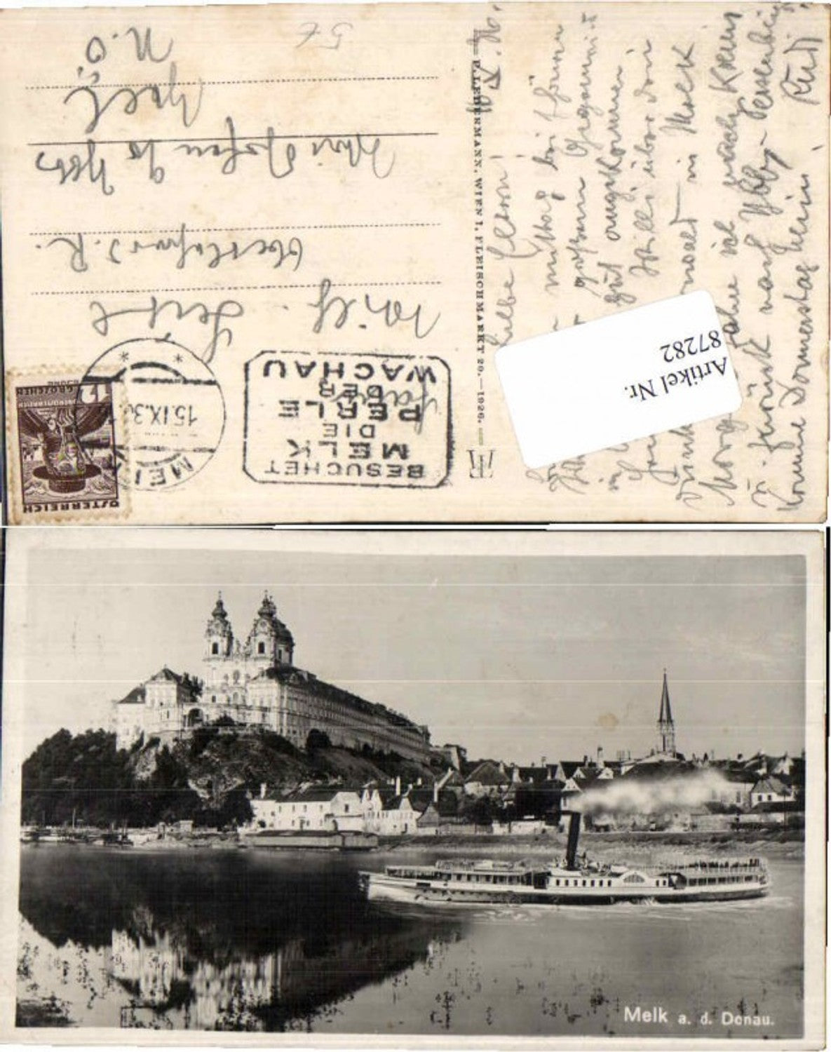 87282, Melk on the Danube, steamer Habsburg