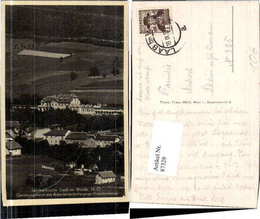 87329, Summer resort Laab im Walde 1935