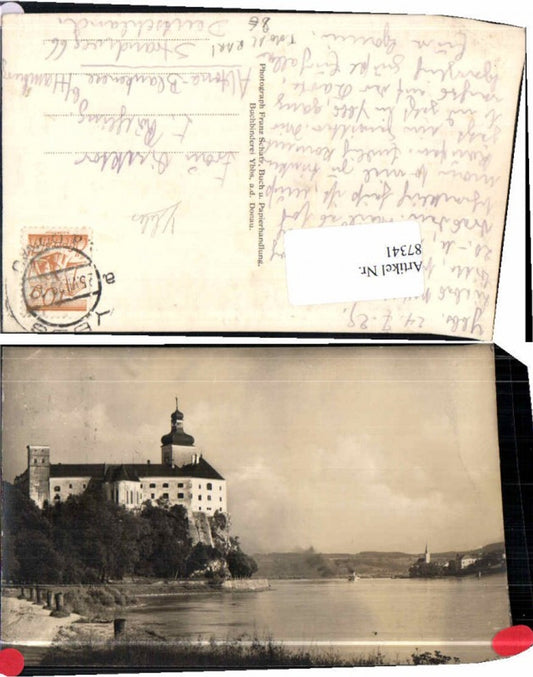 87341, RARE Photo postcard Persenbeug near Ybbs 1929 Outing