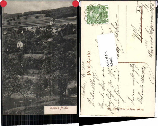 87486, Box near Böheimkirchen, section to the town, 1906