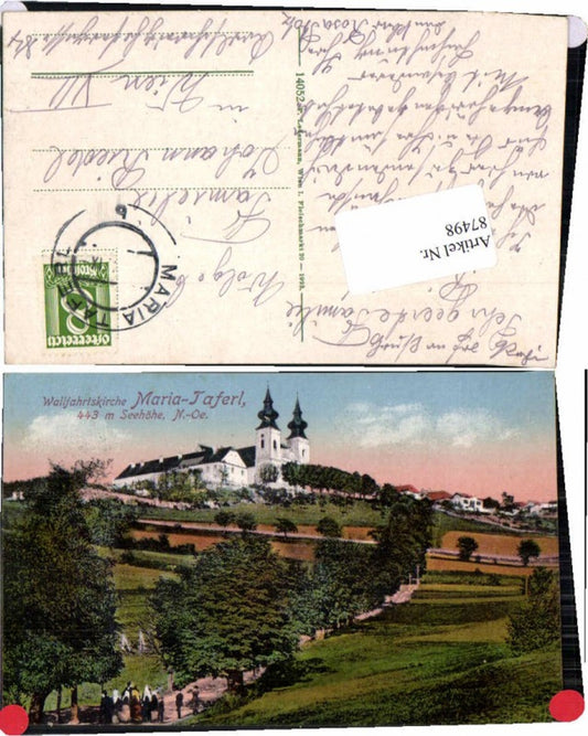 87498, Maria Taferl Marbach Tolle COLOR 1923