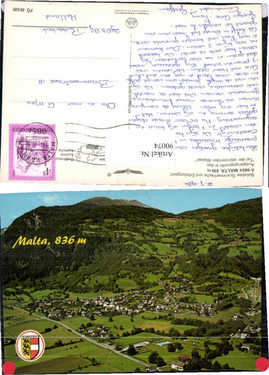 90074, Alpine aerial photograph of Malta in Carinthia