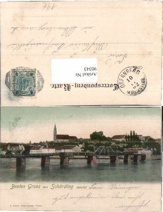 90343, Best regards from Schärding am Inn 1900