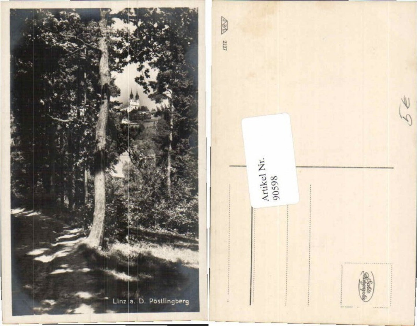 90598, Linz an der Donau Pöstlingberg Waldweg 1935