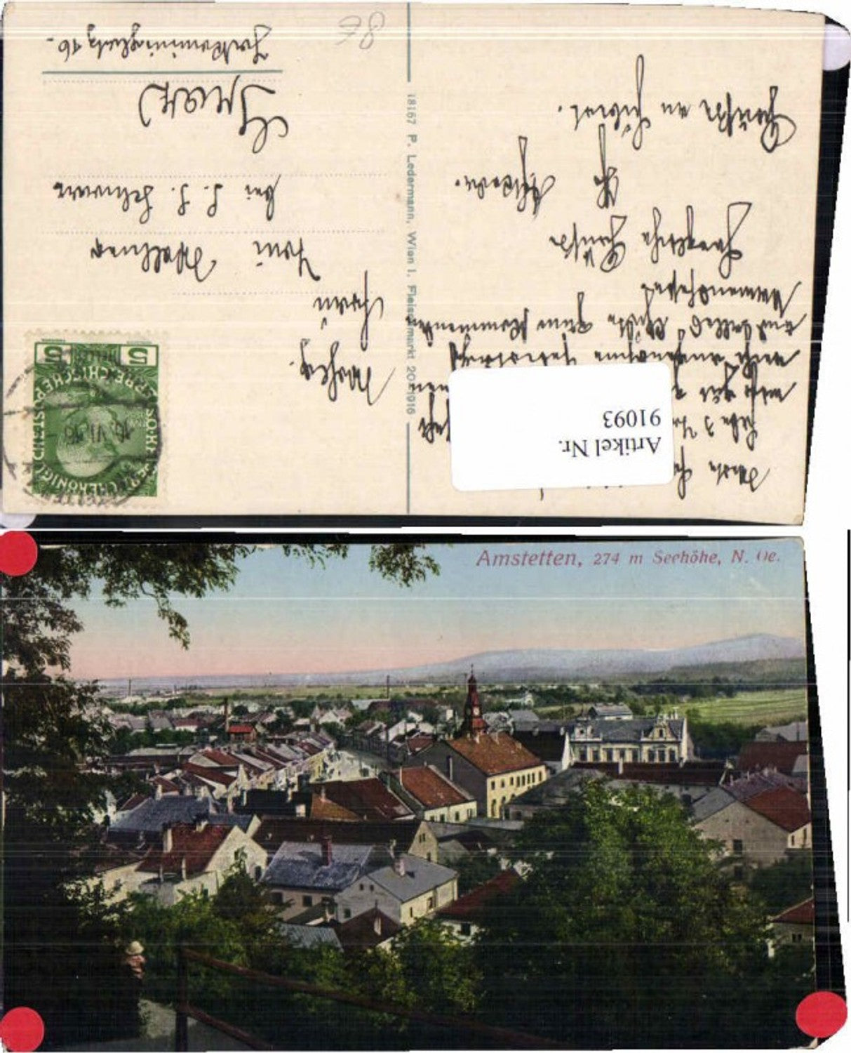 91093, Amstetten, general view around 1916 