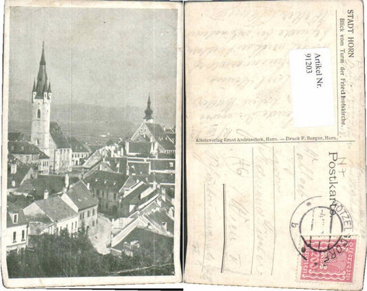 91203, Horn View from the tower 1920
