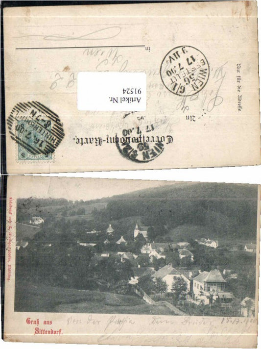 91524, Greetings from Sittendorf Wienerwald near Mödling 1899