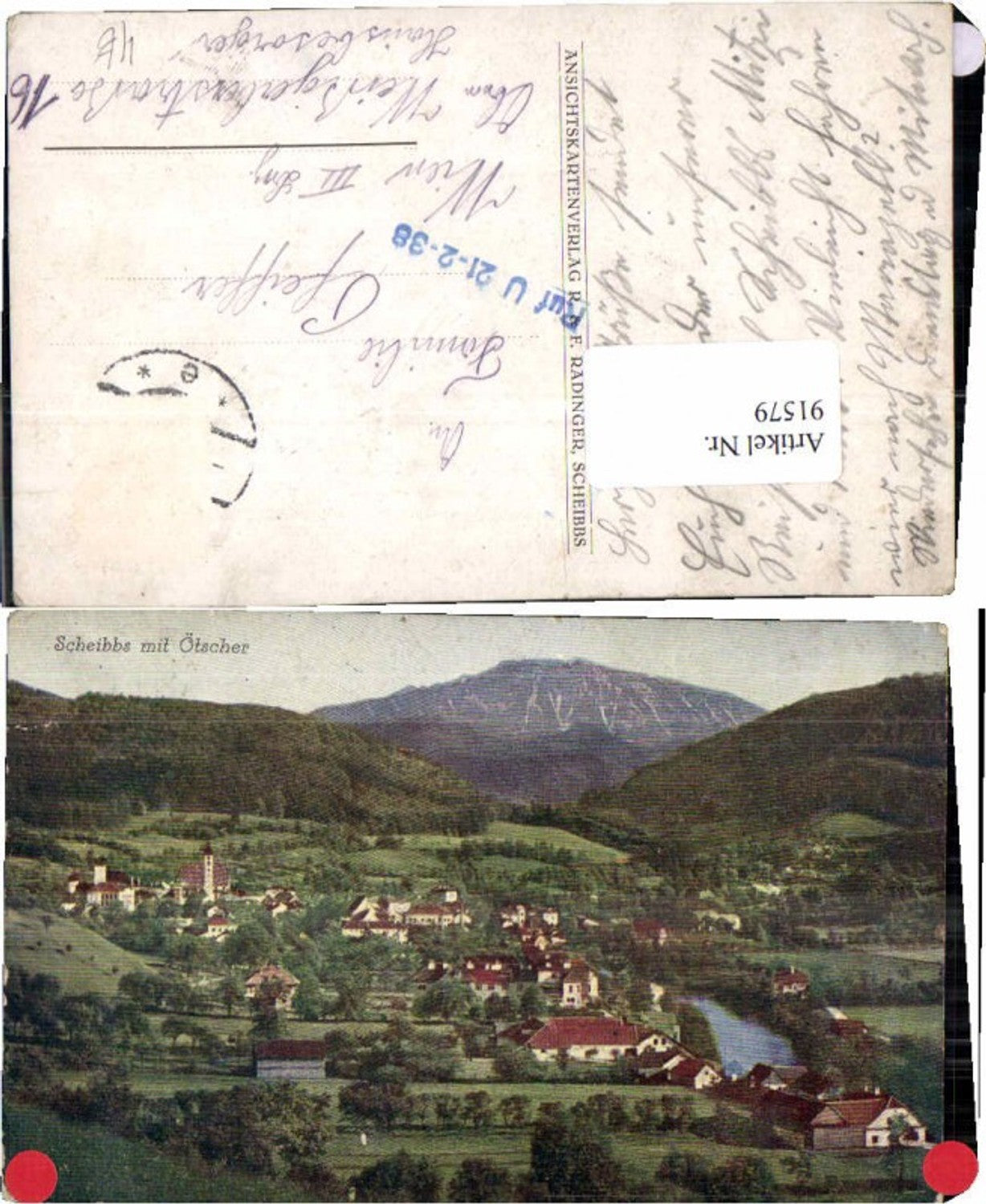 91579, Scheibbs m. Ötscher Totale 1915