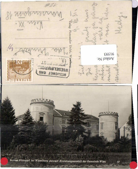 91593, Weinzierl Castle near Wieselburg on the Erlauf River, 1931