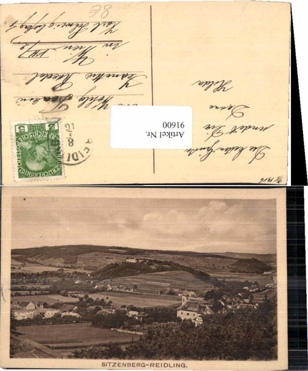 91600,Sitzenberg Reidling Schöne Totale 1916