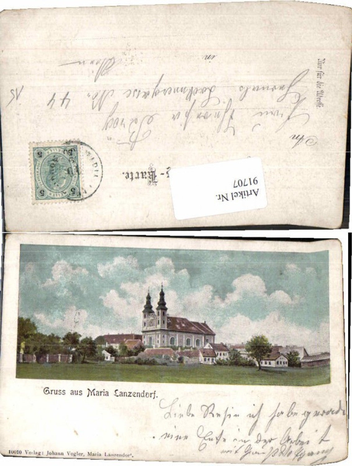 91707, Greetings from Maria Lanzendorf 1900