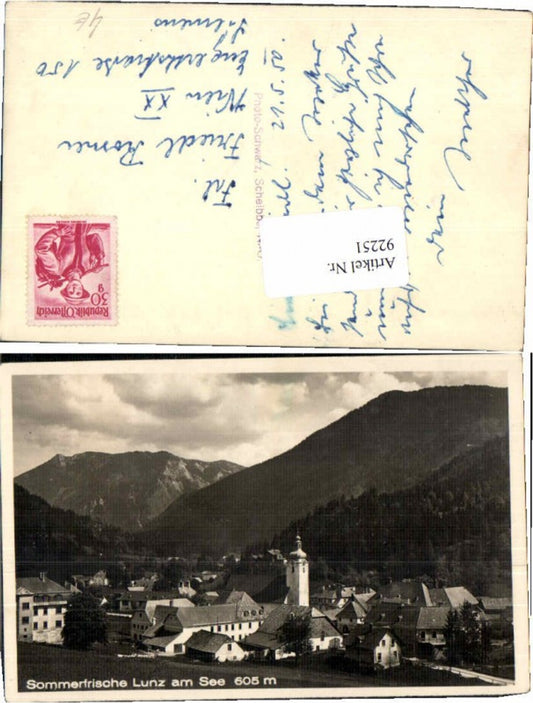 92251, Summer resort Lunz am See, overall view of the town