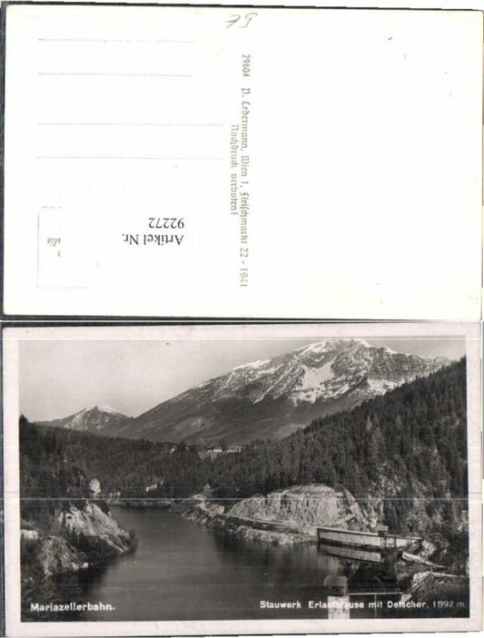 92272, Mariazell Railway, Erlaufklause Dam, Mitterbach, Annaberg