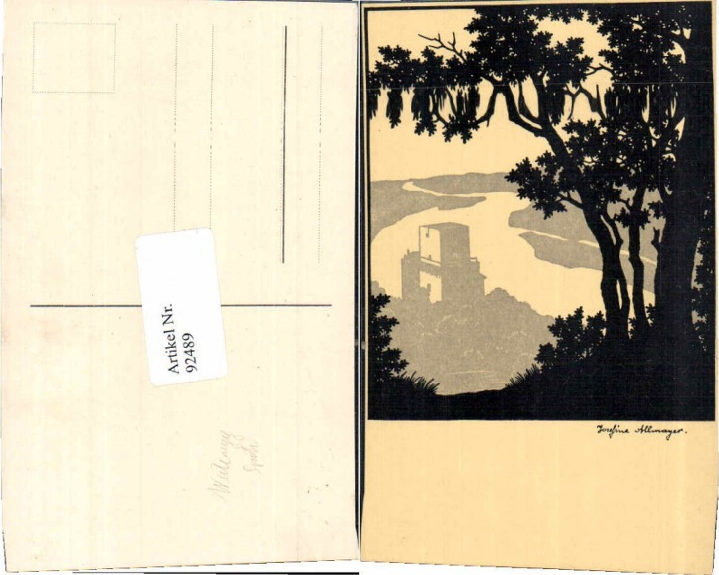 92489, Josefine Allmayer Scherenschnitt Wachau Weitenegg