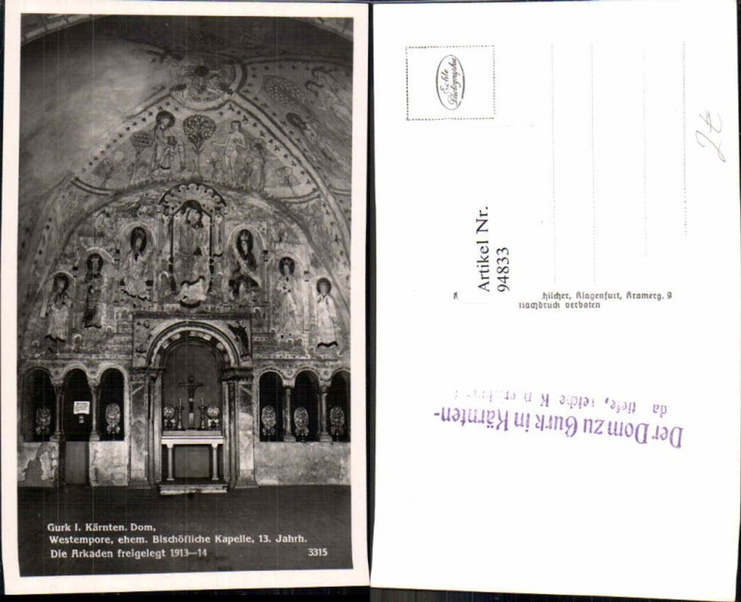 94833,Gurk in Kärnten Dom Kirche