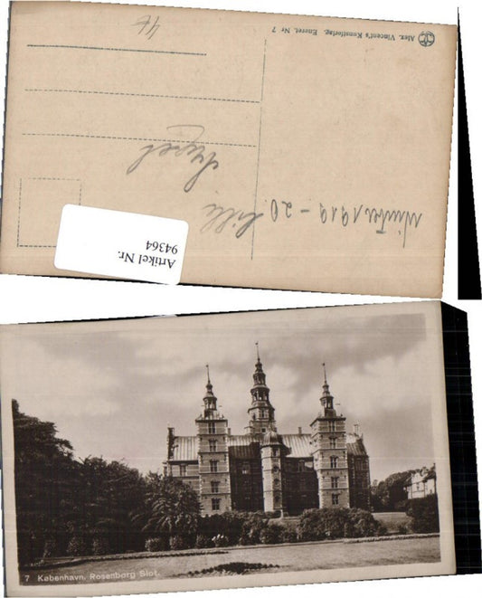 94364,Kobenhavn Copenhagen Rosenborg Slot