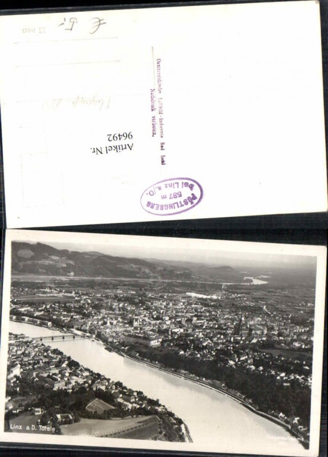 96492, Aerial photograph no. 880 Linz on the Danube
