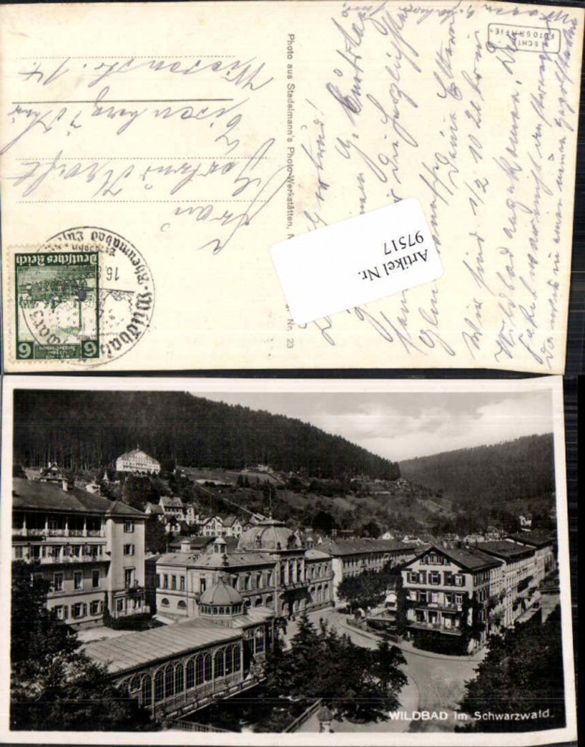 97517,Wildbad im Schwarzwald Häuserdetails 1930