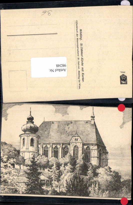 98248, Mödling St. Othmar Church E. Sander signed.