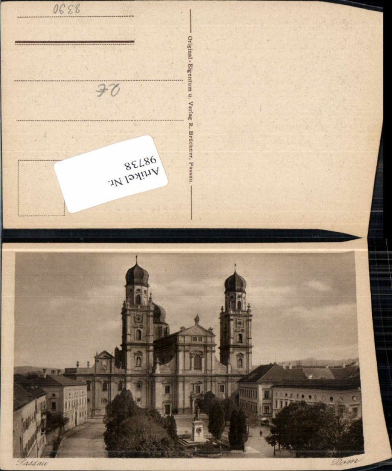 98738,Passau Partie m. Kirche 1920