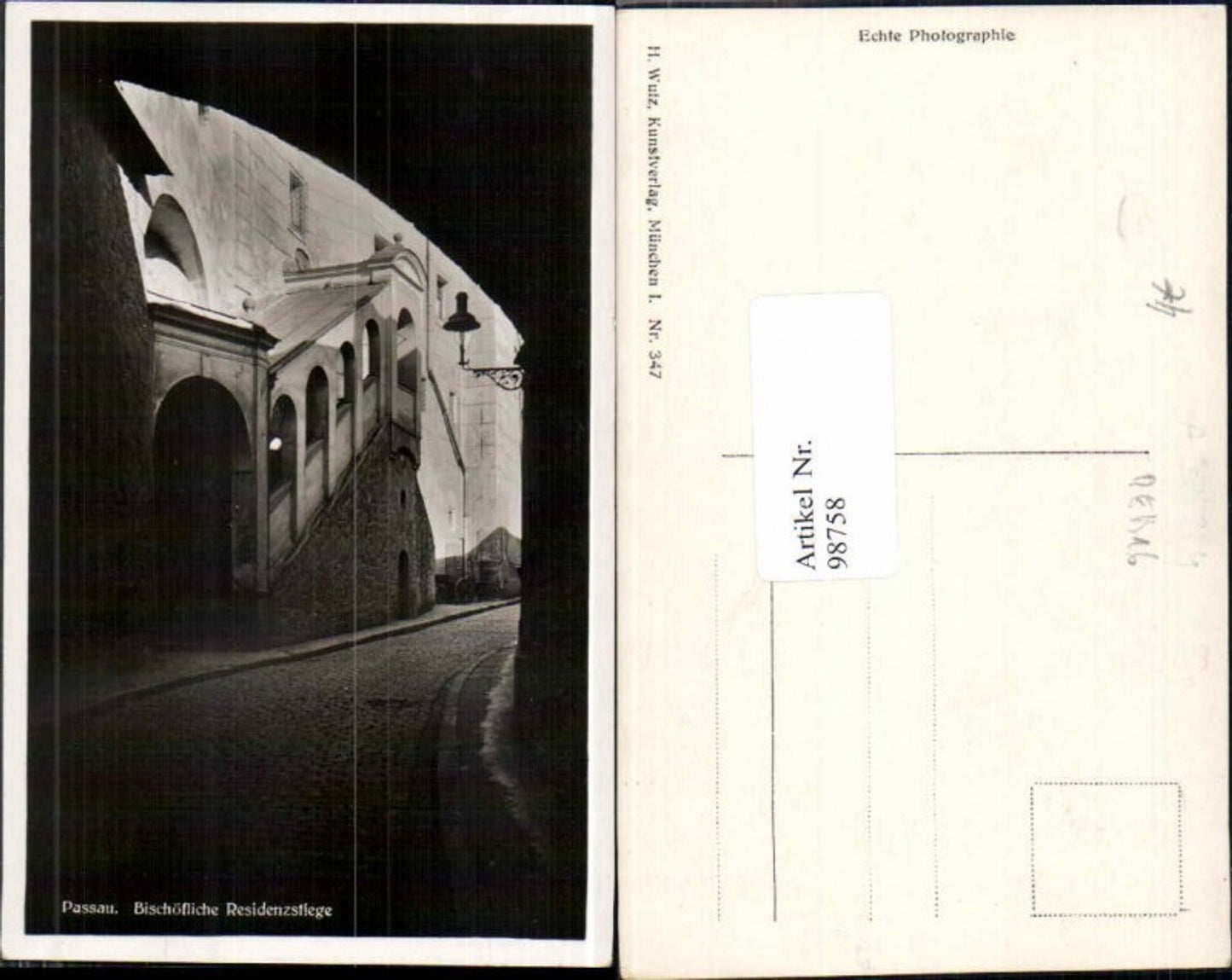 98758,Passau Residenzstiege 1950