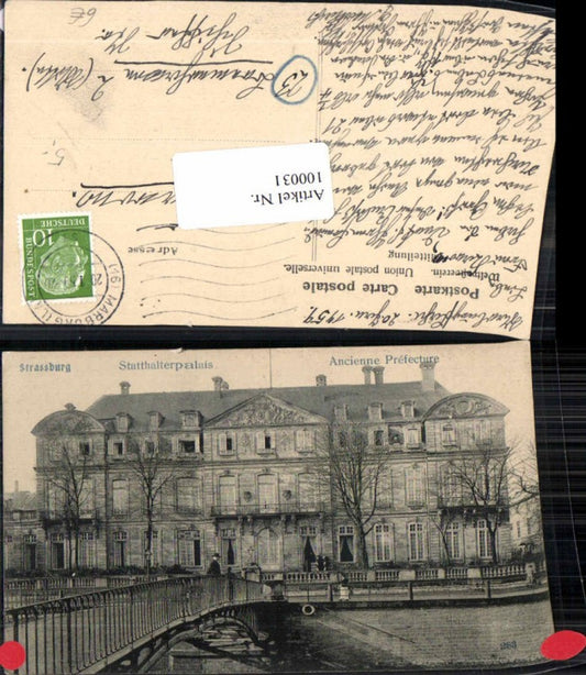 100031,Strassburg im Elsass Statthalterpalais Detailpartie