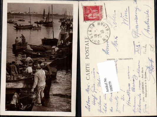 100079,Fisherman at Quiberon Port Maria 1933