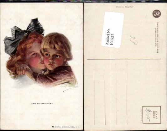 100827, Reinthal Newman Art Nouveau Children Big Brother