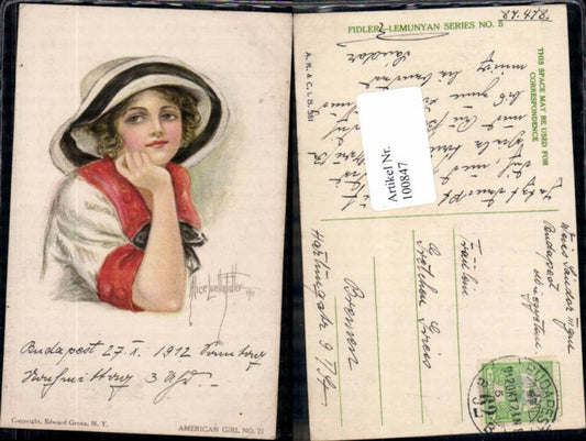 100847,Art Nouveau Edwardian Fashion Hat Hat Fashion Alice Luella Fidler