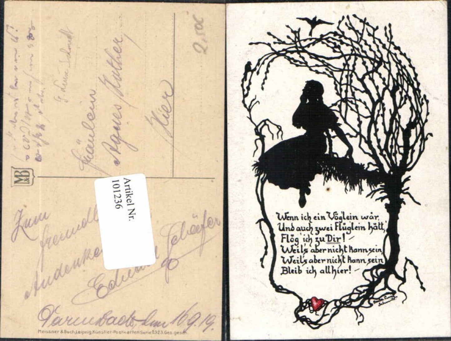 101236,Meissner & Buch 2323 Scherenschnitt Silhouette