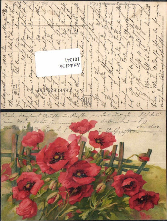 101241,Meissner & Buch 1898 Blumen am Zaun
