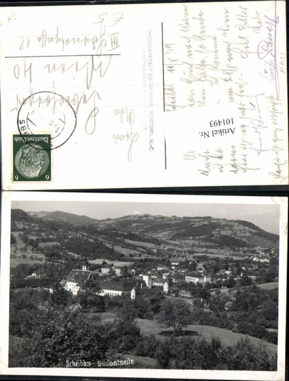101493, Scheibbs from the southeast side, 1940