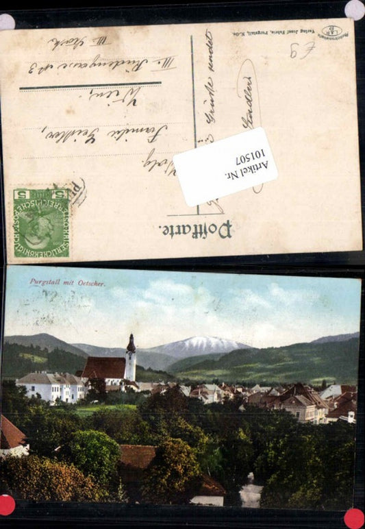 101507, Purgstall near Ötscher. Great view of the town, 1910.