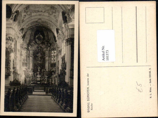 101573, Wachau Dürnstein Interior of the Church Kilophot XXVIII-3