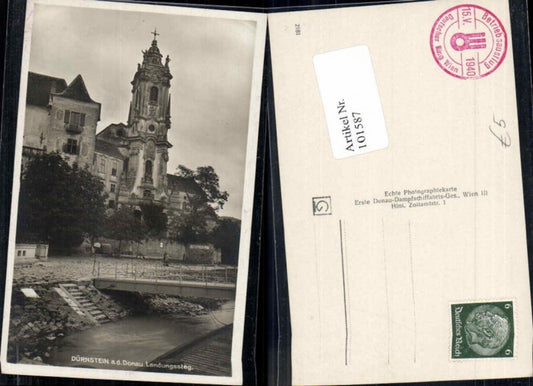 101587, Dürnstein in Wachau Church Landing Stage 1938