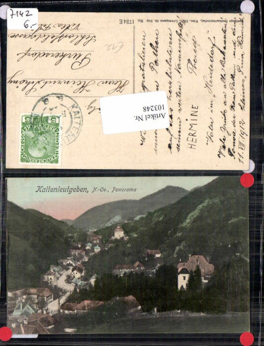 103248, Kaltenleutgeben Panorama 1912