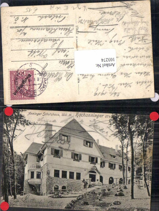 103274, Anninger Schutzhaus near Mödling Hochanninger 1918