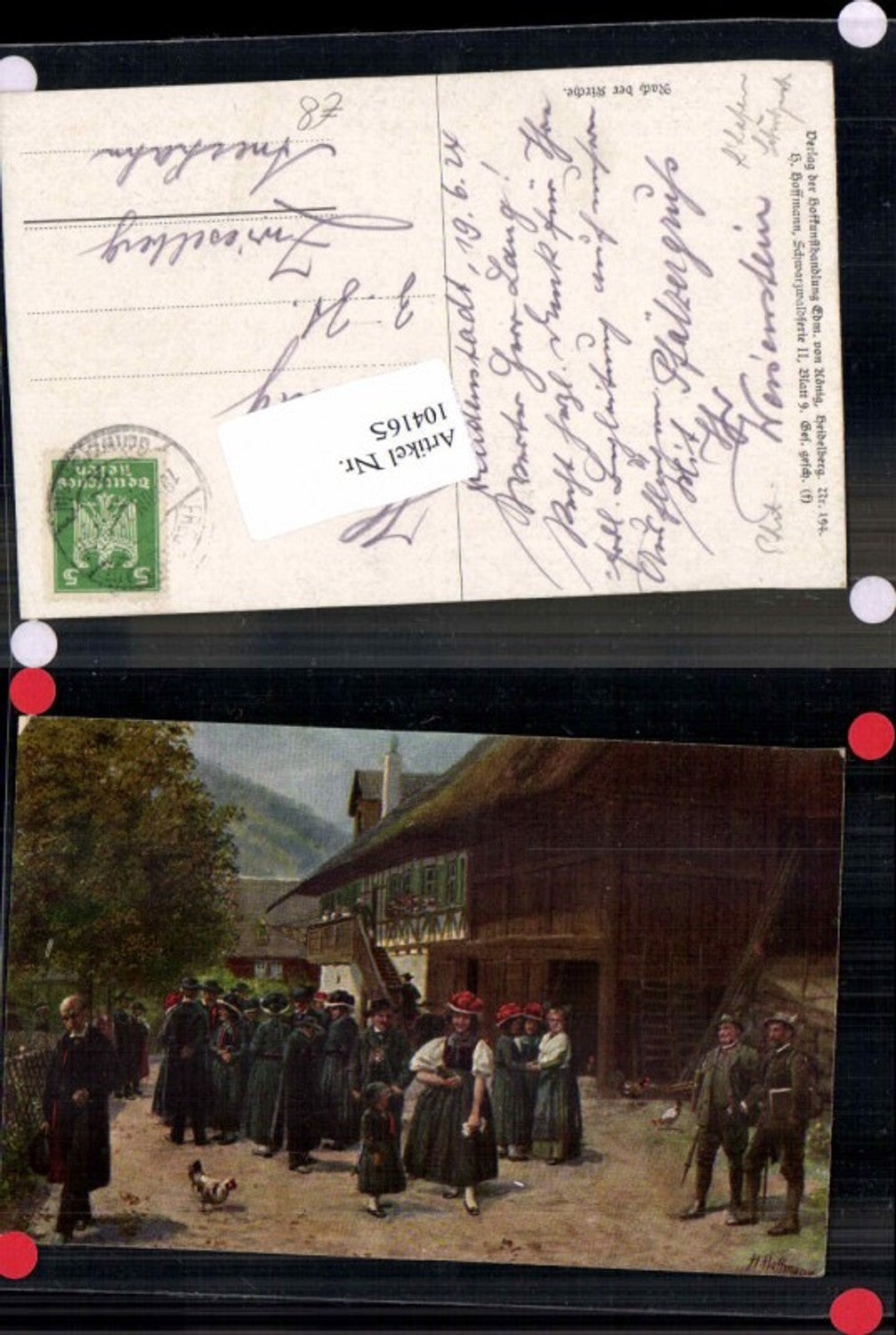 104165, H. Hoffmann After the Church Artist Card