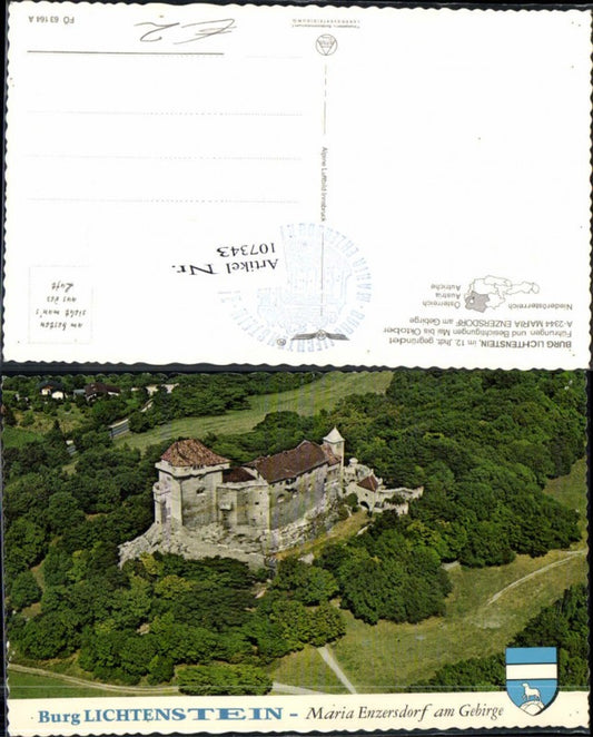 107343, Alpine aerial photograph Lichtenstein Maria Enzersdorf