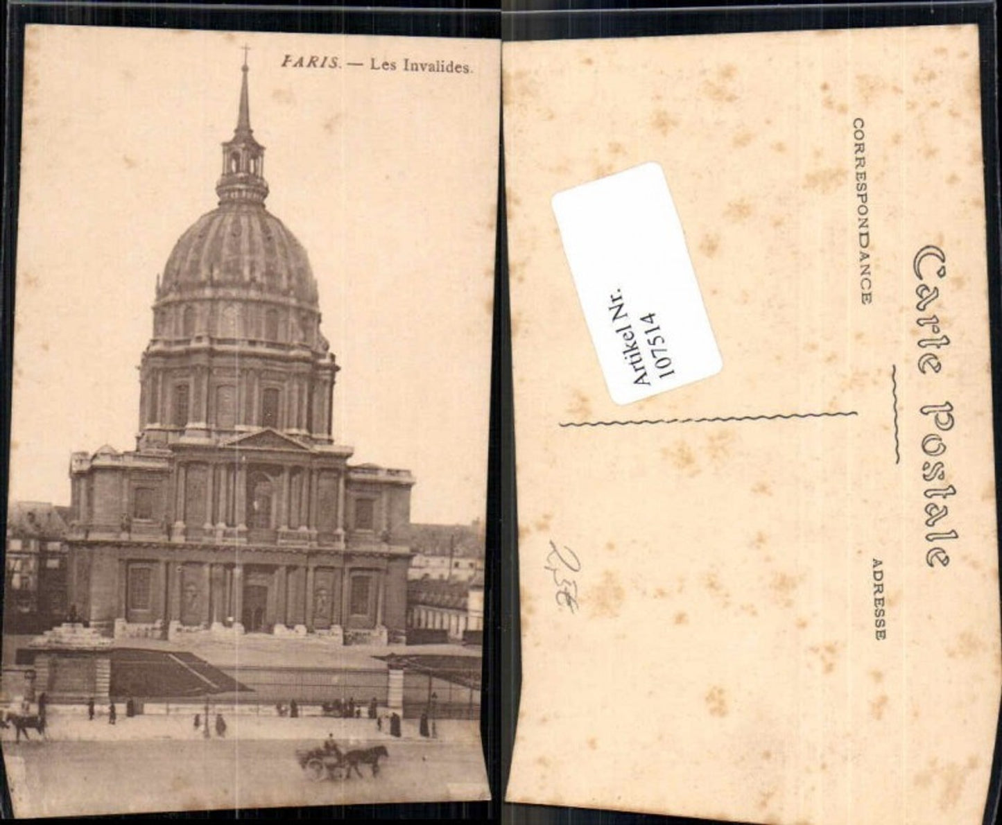 107514,Paris Les Invalides Kutsche Hotel