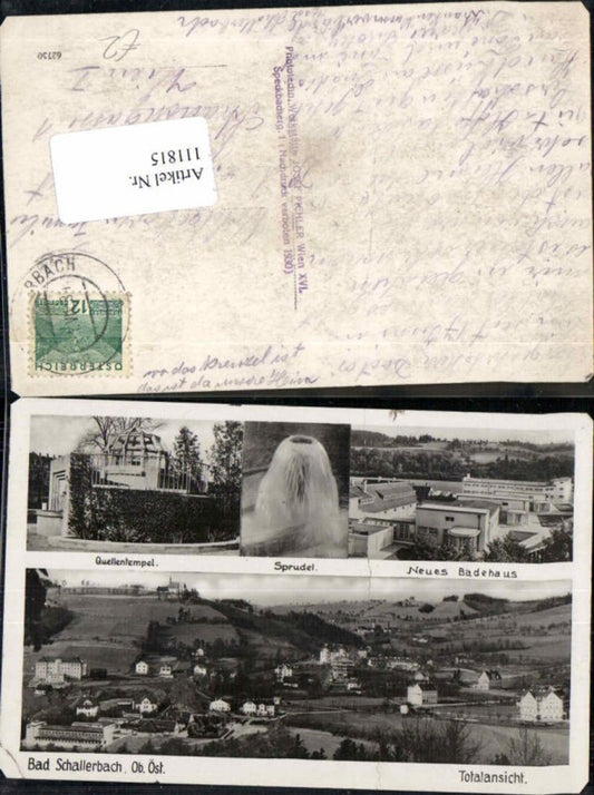 111815, Schallerbach multi-image postcard