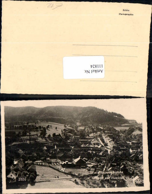 111824, Rare aerial photograph of Haag am Hausruck, 1935