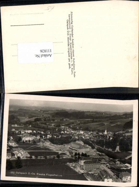 111826,Aerial photograph of Gallspach 1930